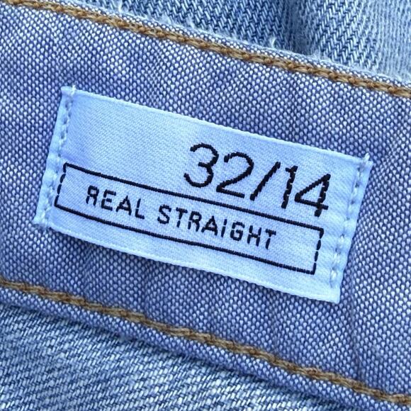 Gap 1969 Real Straight Jeans Patchwork Denim Jeans Embroidered Sz 32 Womens - Picture 6 of 10